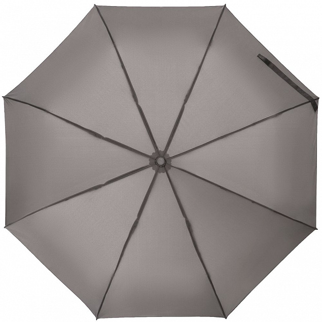 Зонт складной Hard Work с проявляющимся рисунком, серый с логотипом в Белгороде заказать по выгодной цене в кибермаркете AvroraStore