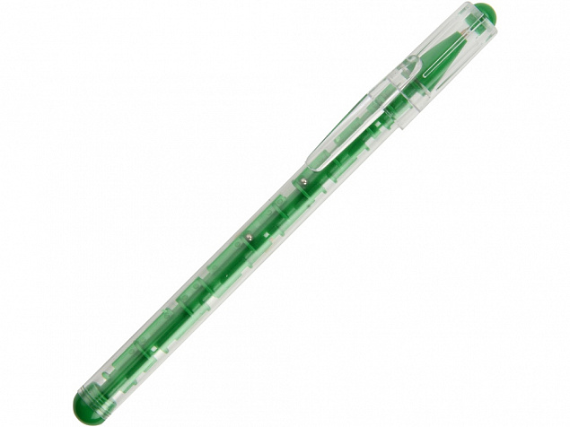 Ручка шариковая Лабиринт с головоломкой зеленая с логотипом в Белгороде заказать по выгодной цене в кибермаркете AvroraStore