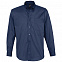 Рубашка мужская с длинным рукавом Bel Air, темно-синяя (кобальт) с логотипом в Белгороде заказать по выгодной цене в кибермаркете AvroraStore