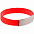 Силиконовый браслет Brisky с металлической шильдой, красный с логотипом в Белгороде заказать по выгодной цене в кибермаркете AvroraStore