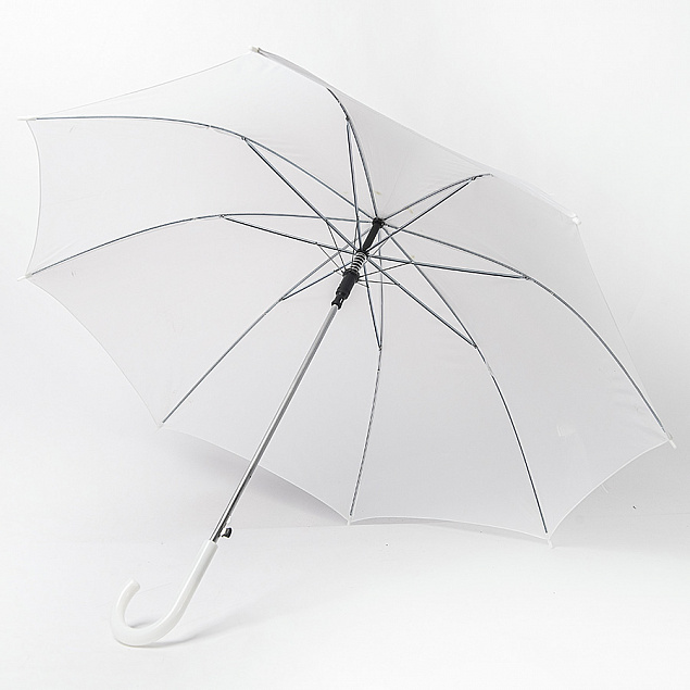 Зонт-трость с пластиковой ручкой, полуавтомат с логотипом в Белгороде заказать по выгодной цене в кибермаркете AvroraStore