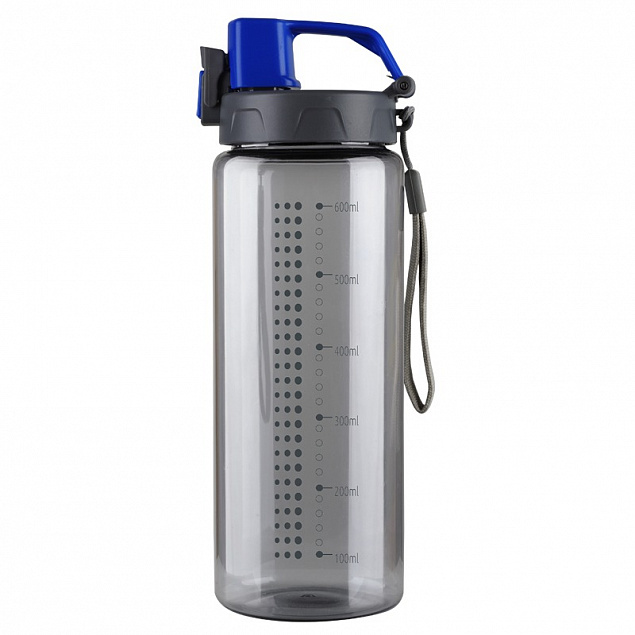 Бутылка для воды Feelsogood 600 мл, синий / серый с логотипом в Белгороде заказать по выгодной цене в кибермаркете AvroraStore