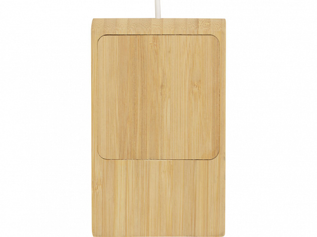 Беспроводное зарядное устройство из бамбука «Jetty», 10 Вт с логотипом в Белгороде заказать по выгодной цене в кибермаркете AvroraStore