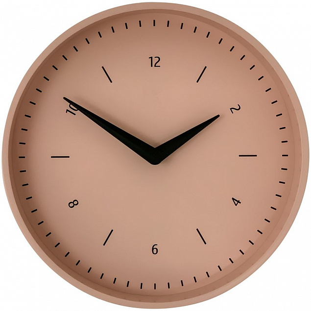 Часы настенные Peddy, пыльно-розовые с логотипом в Белгороде заказать по выгодной цене в кибермаркете AvroraStore