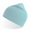 Шапка HOLLY двуслойная, пряжа Polylana®, 60% полиэстер, 40% акрил, голубой с логотипом в Белгороде заказать по выгодной цене в кибермаркете AvroraStore