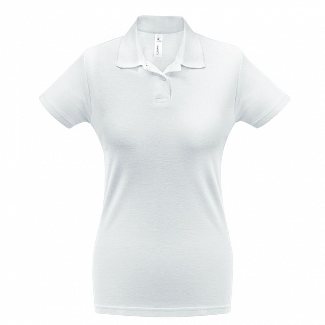 Рубашка поло женская ID.001 белая с логотипом в Белгороде заказать по выгодной цене в кибермаркете AvroraStore