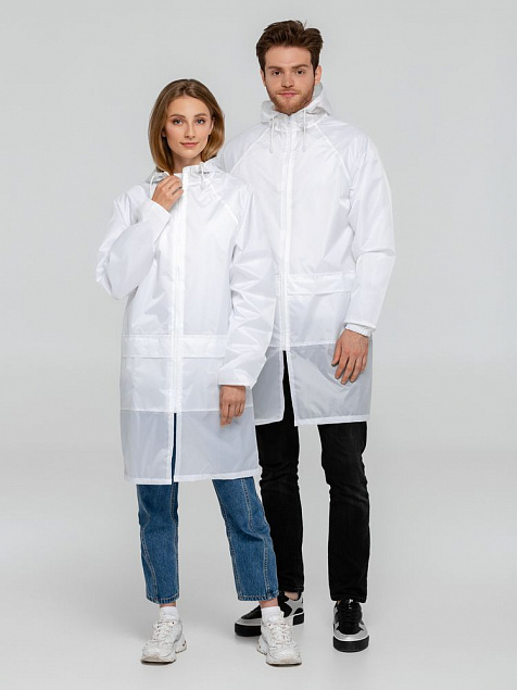 Дождевик Rainman Zip Pro, белый с логотипом в Белгороде заказать по выгодной цене в кибермаркете AvroraStore