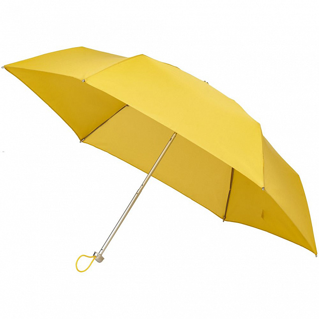 Складной зонт Alu Drop S, 3 сложения, механический, желтый (горчичный) с логотипом в Белгороде заказать по выгодной цене в кибермаркете AvroraStore