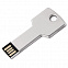 USB flash-карта KEY (16Гб), серебристая, 5,7х2,4х0,3 см, металл с логотипом в Белгороде заказать по выгодной цене в кибермаркете AvroraStore