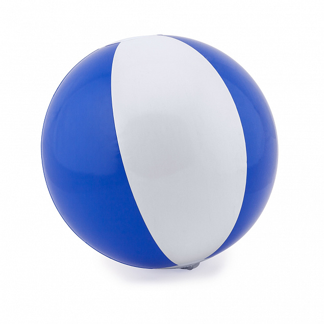 Мяч надувной SAONA, Белый/Королевский синий с логотипом в Белгороде заказать по выгодной цене в кибермаркете AvroraStore