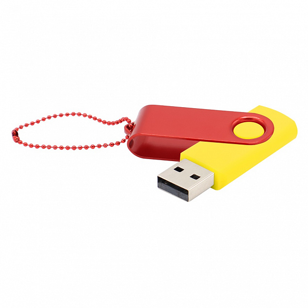 Флешка Designer To Go 2.0 USB 16Gb, желтый/красный с логотипом в Белгороде заказать по выгодной цене в кибермаркете AvroraStore