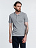 Рубашка поло мужская Adam, серый меланж с логотипом в Белгороде заказать по выгодной цене в кибермаркете AvroraStore