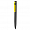 Ручка шариковая "Lip", черный/желтый, покрытие soft touch с логотипом в Белгороде заказать по выгодной цене в кибермаркете AvroraStore