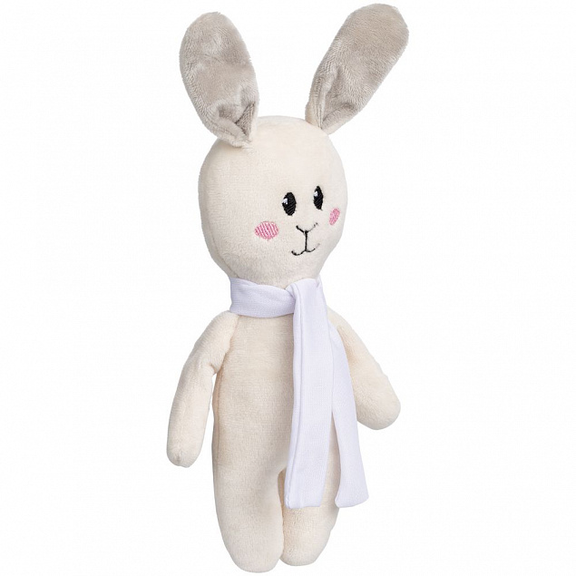 Игрушка Beastie Toys, заяц с белым шарфом с логотипом в Белгороде заказать по выгодной цене в кибермаркете AvroraStore
