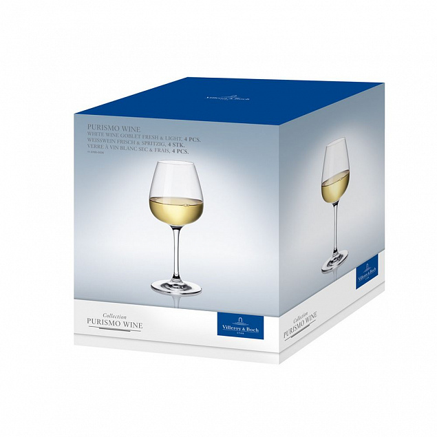 Бокал для белого вина Purismo с логотипом в Белгороде заказать по выгодной цене в кибермаркете AvroraStore