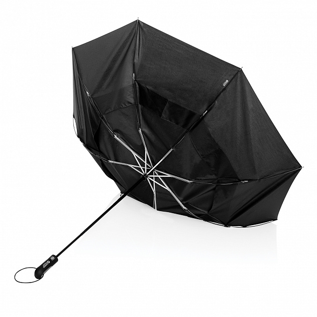 Компактный зонт-антишторм Tornado от Swiss Peak из rPET Aware™, 27" с логотипом в Белгороде заказать по выгодной цене в кибермаркете AvroraStore