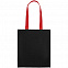 Холщовая сумка BrighTone, черная с красными ручками с логотипом в Белгороде заказать по выгодной цене в кибермаркете AvroraStore
