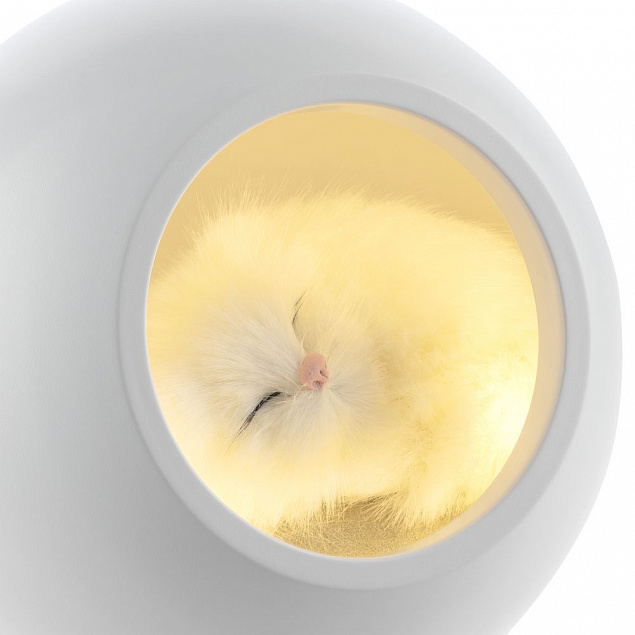Беспроводная лампа-колонка Right Meow, белая с логотипом в Белгороде заказать по выгодной цене в кибермаркете AvroraStore