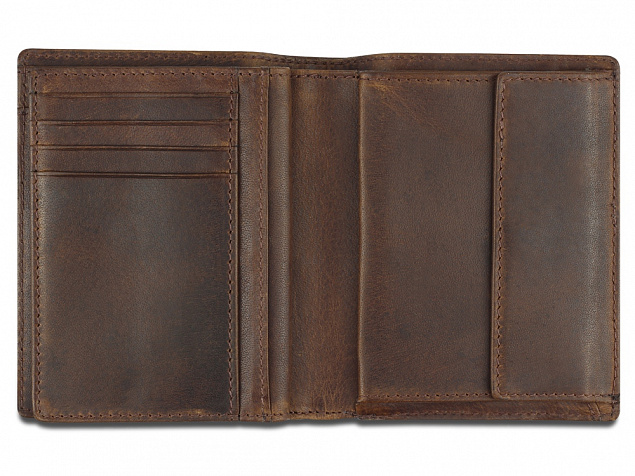 Бумажник Mano Don Leon, натуральная кожа в коричневом цвете, 9,7 х 11,7 см с логотипом в Белгороде заказать по выгодной цене в кибермаркете AvroraStore