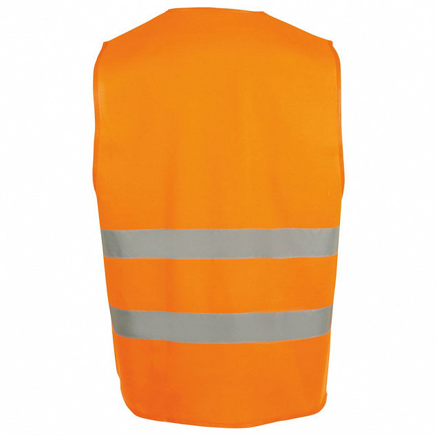 Жилет светоотражающий SECURE PRO, оранжевый неон с логотипом в Белгороде заказать по выгодной цене в кибермаркете AvroraStore