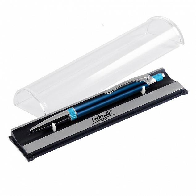 Шариковая ручка Bali, синяя/голубая, в упаковке с логотипом с логотипом в Белгороде заказать по выгодной цене в кибермаркете AvroraStore