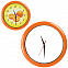 Часы настенные "ПРОМО" разборные ; оранжевый,  D28,5 см; пластик с логотипом в Белгороде заказать по выгодной цене в кибермаркете AvroraStore