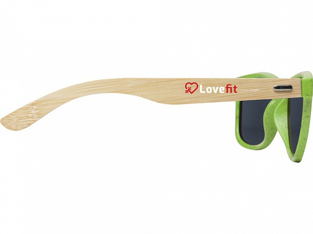 Солнцезащитные очки «Sun Ray» с бамбуковой оправой с логотипом в Белгороде заказать по выгодной цене в кибермаркете AvroraStore