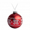 Елочный шар «Скандинавский узор», 8 см, красный с логотипом в Белгороде заказать по выгодной цене в кибермаркете AvroraStore