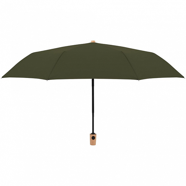 Зонт складной Nature Magic, зеленый с логотипом в Белгороде заказать по выгодной цене в кибермаркете AvroraStore