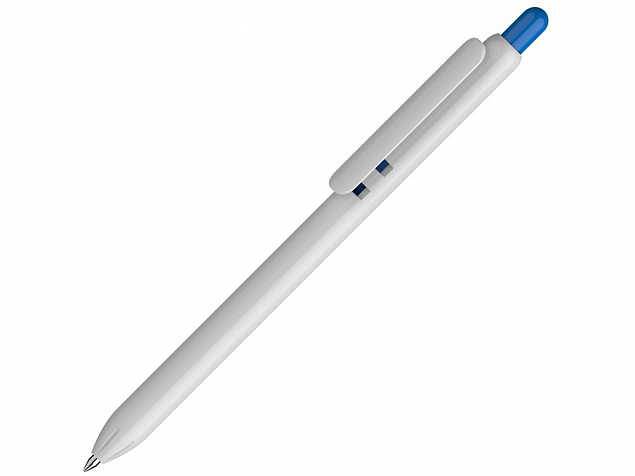Ручка пластиковая шариковая Lio White с логотипом в Белгороде заказать по выгодной цене в кибермаркете AvroraStore