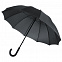 Зонт-трость Lui, черный с логотипом в Белгороде заказать по выгодной цене в кибермаркете AvroraStore