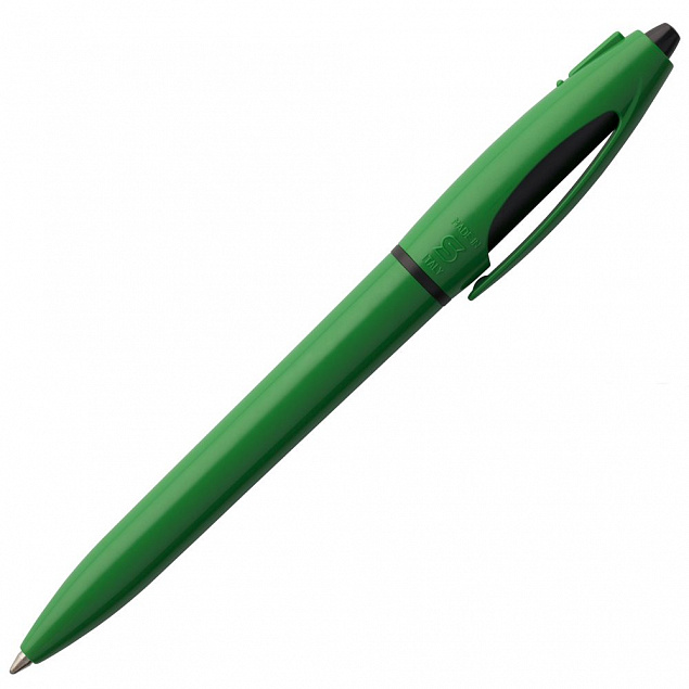 Ручка шариковая S! (Си), зеленая с логотипом в Белгороде заказать по выгодной цене в кибермаркете AvroraStore