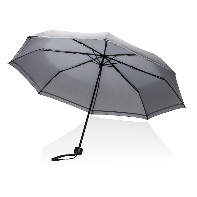 Компактный зонт Impact из RPET AWARE™ со светоотражающей полосой, 20.5" с логотипом в Белгороде заказать по выгодной цене в кибермаркете AvroraStore