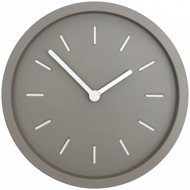 Часы настенные Bronco Sophie, серо-бежевые с логотипом в Белгороде заказать по выгодной цене в кибермаркете AvroraStore