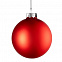 Елочный шар Finery Matt, 10 см, матовый красный с логотипом в Белгороде заказать по выгодной цене в кибермаркете AvroraStore