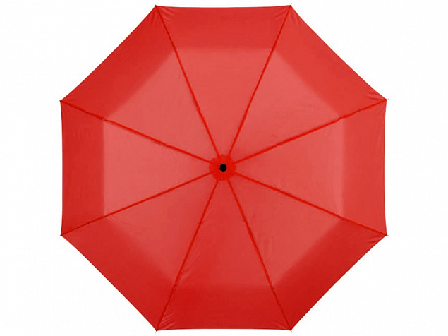Зонт Ida трехсекционный 21,5, красный с логотипом в Белгороде заказать по выгодной цене в кибермаркете AvroraStore