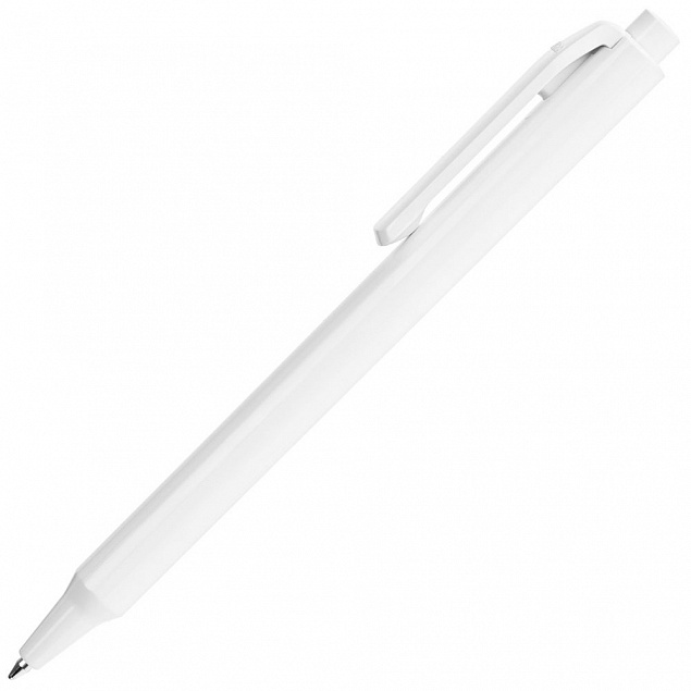 Ручка шариковая Pigra P04 Polished, белая с логотипом в Белгороде заказать по выгодной цене в кибермаркете AvroraStore