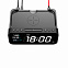 Настольные часы 6в1 с беспроводной зарядкой 10W, Orion, черный цвет с логотипом в Белгороде заказать по выгодной цене в кибермаркете AvroraStore
