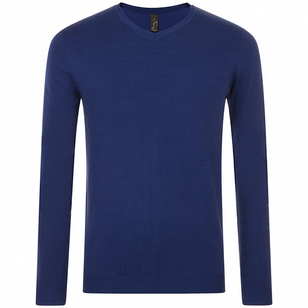 Пуловер мужской GLORY MEN, синий ультрамарин с логотипом в Белгороде заказать по выгодной цене в кибермаркете AvroraStore