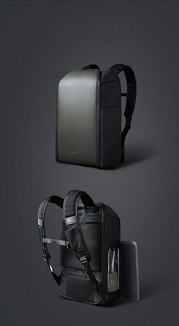 Рюкзак FlipPack, черный с зеленым с логотипом в Белгороде заказать по выгодной цене в кибермаркете AvroraStore