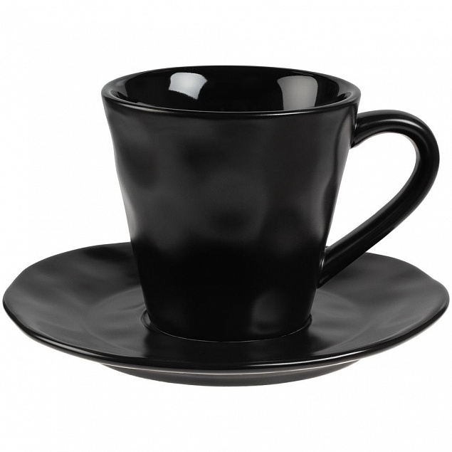 Кофейная пара Dark Fluid, черная с логотипом в Белгороде заказать по выгодной цене в кибермаркете AvroraStore