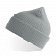 Шапка NELSON в рубчик с отворотом,100%  органический хлопок, светло-серый с логотипом в Белгороде заказать по выгодной цене в кибермаркете AvroraStore
