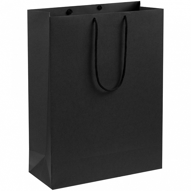 Пакет бумажный Porta XL, черный с логотипом в Белгороде заказать по выгодной цене в кибермаркете AvroraStore