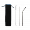 Набор многоразовых трубочек Оnlycofer black (стальной) с логотипом в Белгороде заказать по выгодной цене в кибермаркете AvroraStore
