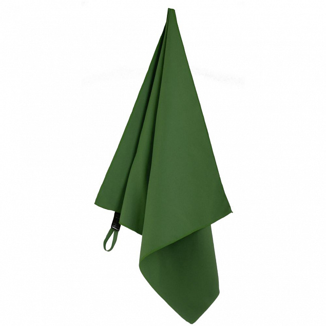 Спортивное полотенце Atoll Medium, темно-зеленое с логотипом в Белгороде заказать по выгодной цене в кибермаркете AvroraStore