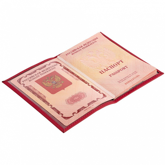 Обложка для паспорта Shall, красная с логотипом в Белгороде заказать по выгодной цене в кибермаркете AvroraStore