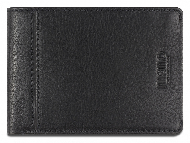 Бумажник Mano Don Montez, натуральная кожа в черном цвете, 12,8 х 9 см с логотипом в Белгороде заказать по выгодной цене в кибермаркете AvroraStore