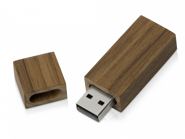 USB-флешка на 16 Гб «Woody» с магнитным колпачком с логотипом в Белгороде заказать по выгодной цене в кибермаркете AvroraStore
