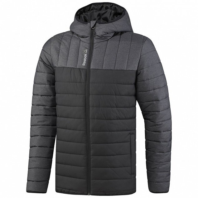 Куртка мужская Outdoor, серая с черным с логотипом в Белгороде заказать по выгодной цене в кибермаркете AvroraStore