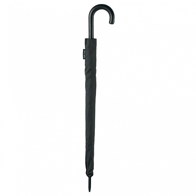 Зонт-трость Lui, черный с логотипом в Белгороде заказать по выгодной цене в кибермаркете AvroraStore